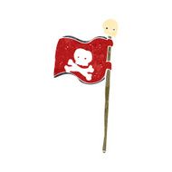 retro cartoon pirate flag