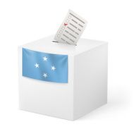 Ballot box with voting paper Federated States of Micronesia