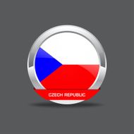 Czech Republic Flag Vector Icon