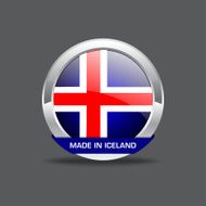 Iceland Flag Vector Icon