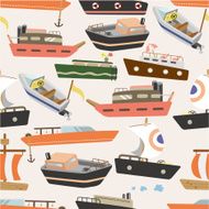 seamless boat pattern N4