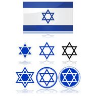 Flag of Israel and star David