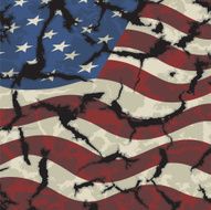 American cracked flag background