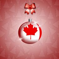 Christmas ball with Canada&#039;s flag