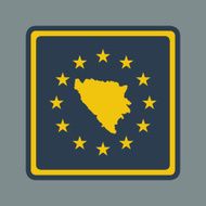 Bosnia and Herzegovina European flag button