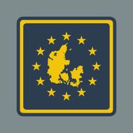 Denmark European Flag Button N2