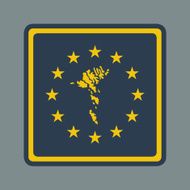 Faroe Islands European flag button