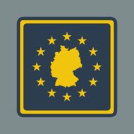 Germany European Flag Button N2