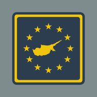 Cyprus European flag button