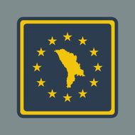 Moldova European flag button
