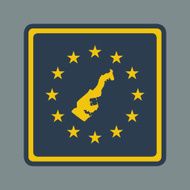 Monaco European flag button
