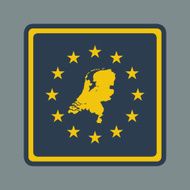 Netherlands European flag button