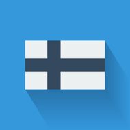Flat flag of Finland