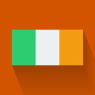 Flat flag of Ireland