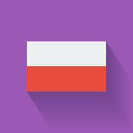 Flat flag of Poland