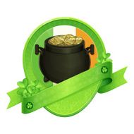 Sticker Pot of Gold Saint Patrick&#039;s Day
