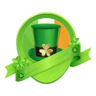 Sticker Green Cylinder St Patrick&#039;s Day