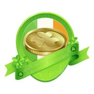 Sticker Gold Coin St Patrick&#039;s Day