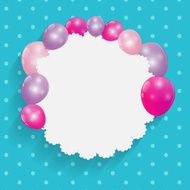 Color Glossy Balloons Background Vector Illustration N5