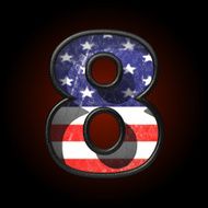 Vector American metal figure 8