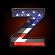 Vector American metal figure z