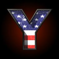Vector American metal figure y