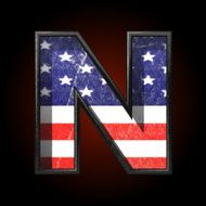 Vector American metal figure n