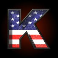 Vector American metal figure k