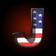 Vector American metal figure j