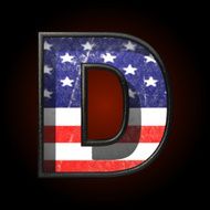 Vector American metal figure d