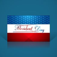 President Day in United States of America colorful reflection flag