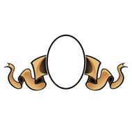 Oval heraldic vignette