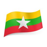 State flag of Republic the Union Myanmar