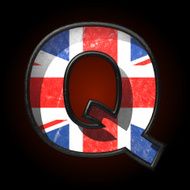 Vector Great Britain cutted figure q