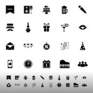 Celebration icons on white background