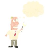 retro cartoon man with thought bubble N3