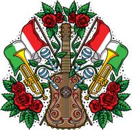Mexican Flags Guitar C