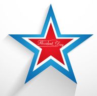 President Day in United States of America with star