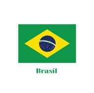 brasil flag color vector
