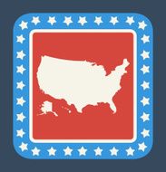 American map button