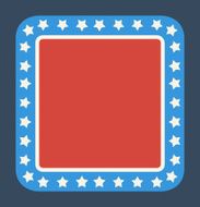 Blank American flag button
