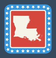 Louisiana state button
