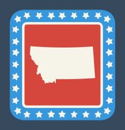 Montana state button