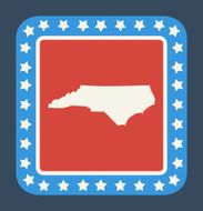 North Carolina state button