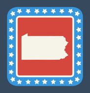Pennsylvania state button