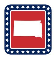 South Dakota state button