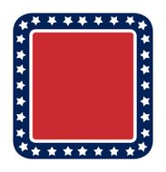 Blank American flag button N2