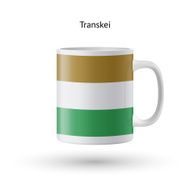 Transkei flag souvenir mug on white background N2