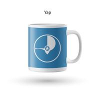 Yap flag souvenir mug on white background N2
