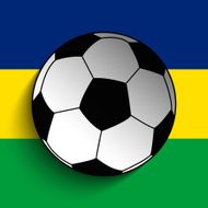 Brazil Flag with Soccer Ball Background N3